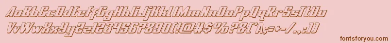 nationalexpress3dital Font – Brown Fonts on Pink Background
