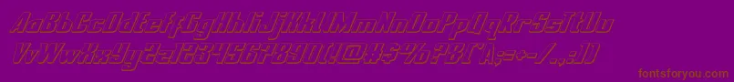 nationalexpress3dital Font – Brown Fonts on Purple Background