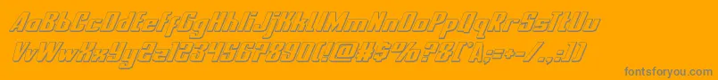 nationalexpress3dital Font – Gray Fonts on Orange Background