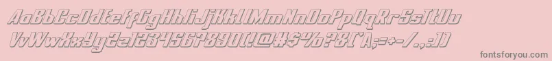 nationalexpress3dital Font – Gray Fonts on Pink Background