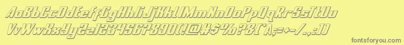 nationalexpress3dital Font – Gray Fonts on Yellow Background