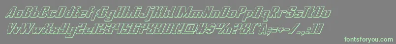 nationalexpress3dital Font – Green Fonts on Gray Background