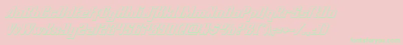nationalexpress3dital Font – Green Fonts on Pink Background