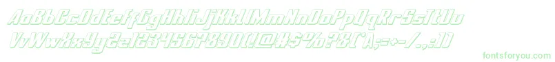 nationalexpress3dital Font – Green Fonts on White Background