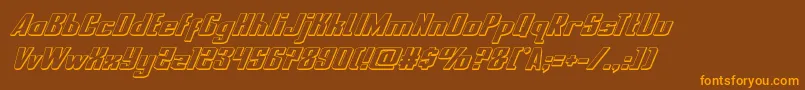 nationalexpress3dital Font – Orange Fonts on Brown Background