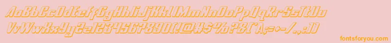 nationalexpress3dital Font – Orange Fonts on Pink Background
