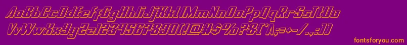 nationalexpress3dital Font – Orange Fonts on Purple Background