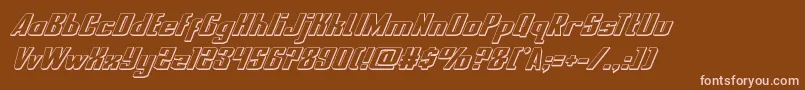 nationalexpress3dital Font – Pink Fonts on Brown Background