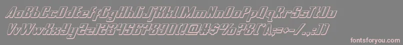 nationalexpress3dital Font – Pink Fonts on Gray Background