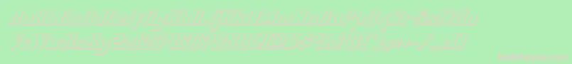 nationalexpress3dital Font – Pink Fonts on Green Background