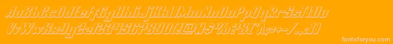 nationalexpress3dital Font – Pink Fonts on Orange Background