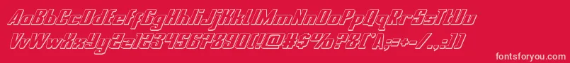 フォントnationalexpress3dital – 赤い背景にピンクのフォント