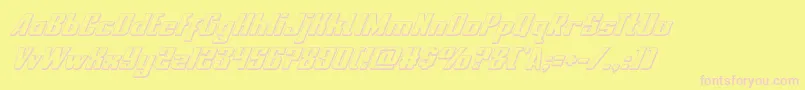 nationalexpress3dital Font – Pink Fonts on Yellow Background
