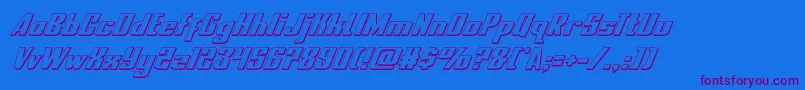 nationalexpress3dital Font – Purple Fonts on Blue Background