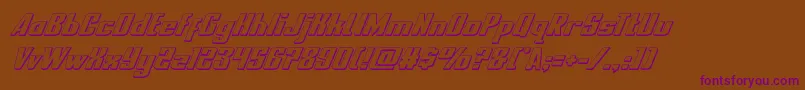 nationalexpress3dital Font – Purple Fonts on Brown Background