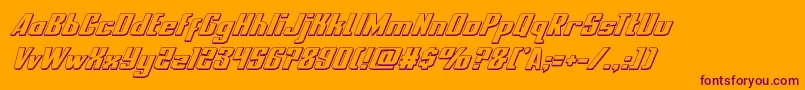 nationalexpress3dital Font – Purple Fonts on Orange Background