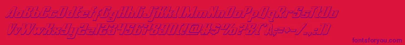nationalexpress3dital Font – Purple Fonts on Red Background