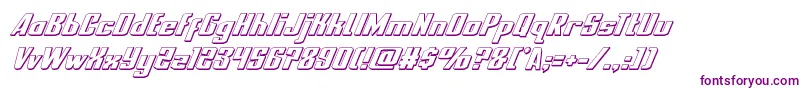 nationalexpress3dital Font – Purple Fonts on White Background