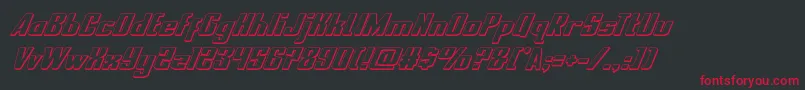 nationalexpress3dital Font – Red Fonts on Black Background