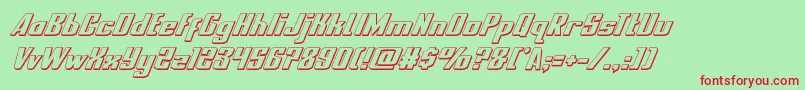 nationalexpress3dital Font – Red Fonts on Green Background