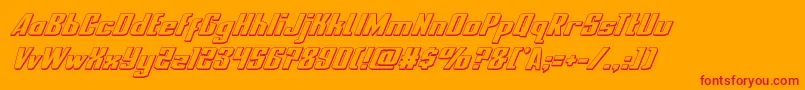 フォントnationalexpress3dital – オレンジの背景に赤い文字