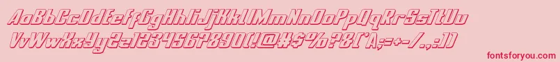nationalexpress3dital Font – Red Fonts on Pink Background