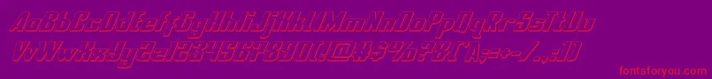 nationalexpress3dital Font – Red Fonts on Purple Background