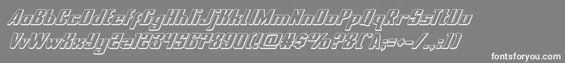 nationalexpress3dital-Schriftart – Weiße Schriften auf grauem Hintergrund
