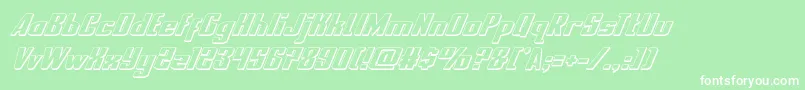 nationalexpress3dital Font – White Fonts on Green Background