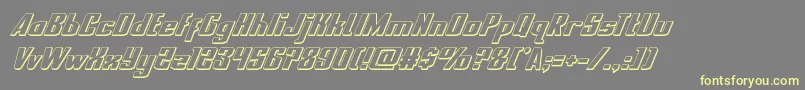 nationalexpress3dital Font – Yellow Fonts on Gray Background