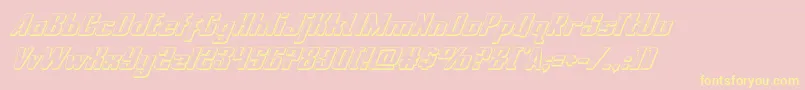 nationalexpress3dital Font – Yellow Fonts on Pink Background