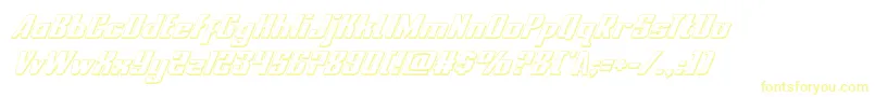 nationalexpress3dital Font – Yellow Fonts on White Background