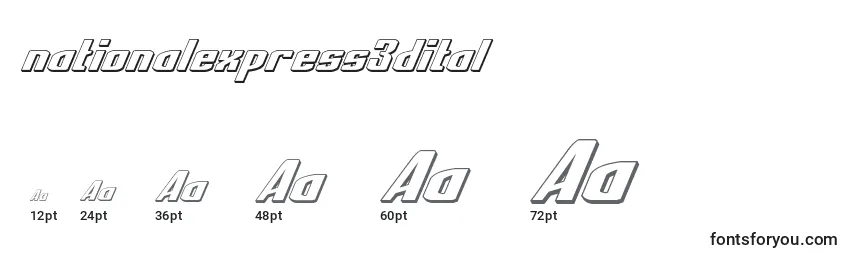 Nationalexpress3dital Font Sizes
