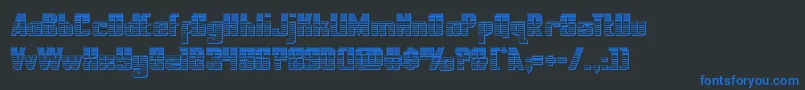 nationalexpresschrome Font – Blue Fonts on Black Background