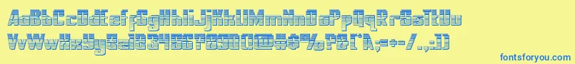 nationalexpresschrome Font – Blue Fonts on Yellow Background