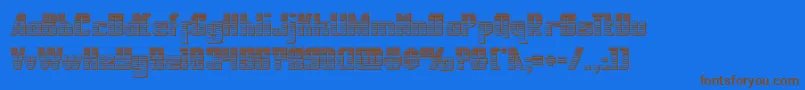 nationalexpresschrome Font – Brown Fonts on Blue Background