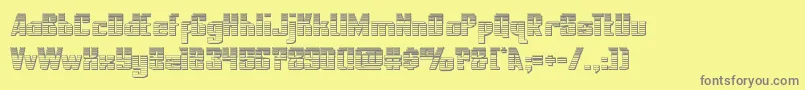 Шрифт nationalexpresschrome – серые шрифты на жёлтом фоне