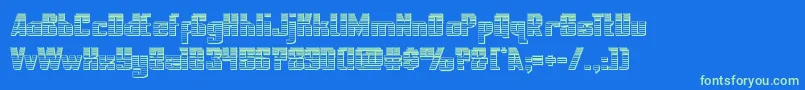 nationalexpresschrome Font – Green Fonts on Blue Background