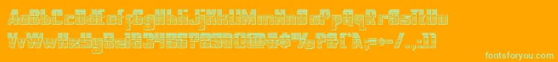 nationalexpresschrome Font – Green Fonts on Orange Background
