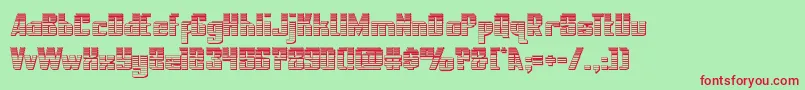 nationalexpresschrome-Schriftart – Rote Schriften auf grünem Hintergrund