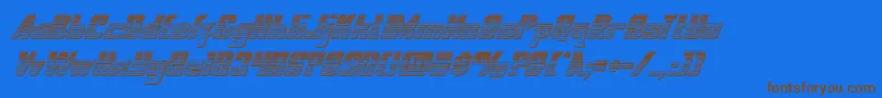 nationalexpresschromeital Font – Brown Fonts on Blue Background