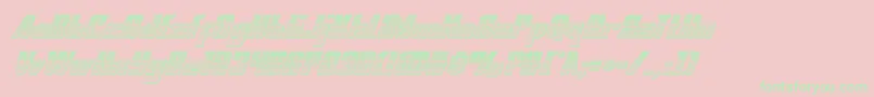 nationalexpresschromeital Font – Green Fonts on Pink Background