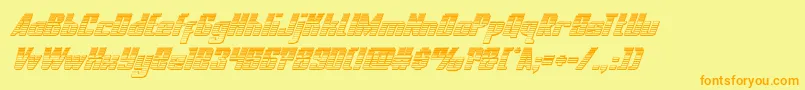 nationalexpresschromeital Font – Orange Fonts on Yellow Background