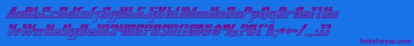 nationalexpresschromeital Font – Purple Fonts on Blue Background