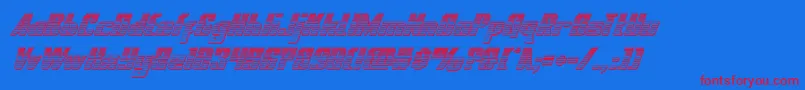 nationalexpresschromeital Font – Red Fonts on Blue Background