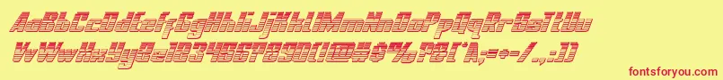 nationalexpresschromeital Font – Red Fonts on Yellow Background