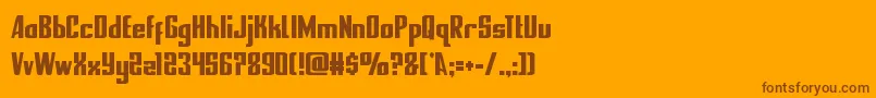 nationalexpresscond Font – Brown Fonts on Orange Background
