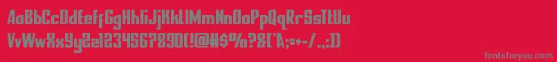 フォントnationalexpresscond – 赤い背景に灰色の文字