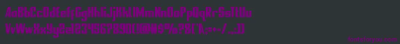フォントnationalexpresscond – 黒い背景に紫のフォント