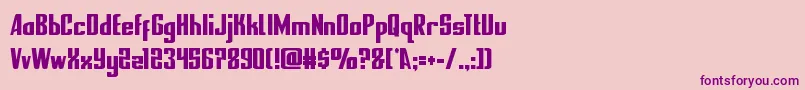 nationalexpresscond Font – Purple Fonts on Pink Background